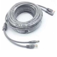 Cablu UTP cu mufe RJ45 si mufe alimentare pentru camere IP fara PoE - PSS UTP-RJ45-MA