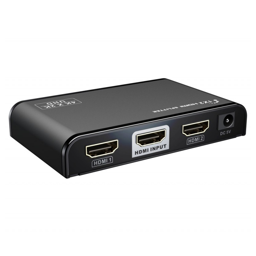 Splitter HDMI 2 porturi 4K x 2K/60Hz, FULL HD, 3D, alimentator - PremiumCord khsplit2f