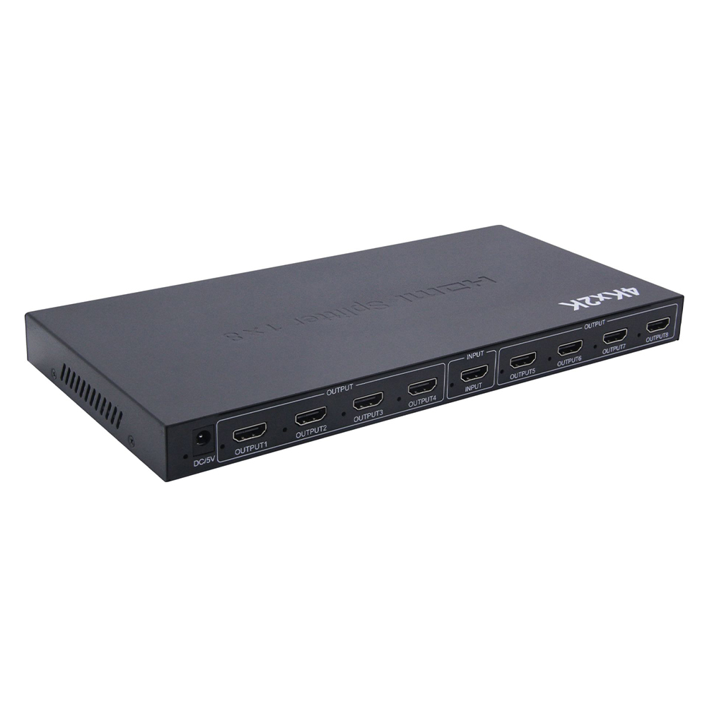 Splitter HDMI 8 porturi, 1 intrare - 8 iesiri, 4K, FULL HD, 3D, alimentator - PremiumCord khsplit8b