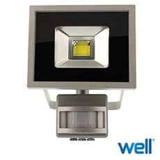 Proiector cu senzor 1440lm, lumina rece, 6500K - Well LEDCOB-VIVID20PIR-WL