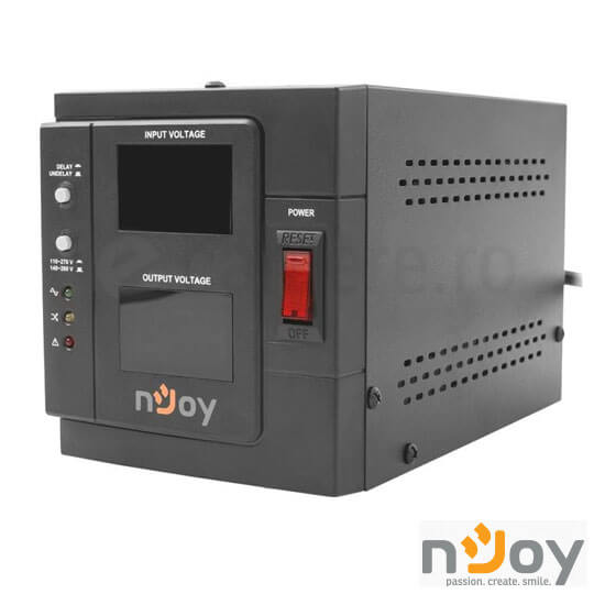 Stabilizator automatic de tensiune cu releu 3000VA, 2400W - NJoy Akin 3000