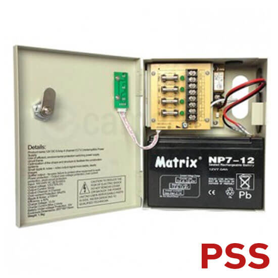 Sursa alimentare 12V DC/ 5A cu back-up - PSS TSS-1205-D4B