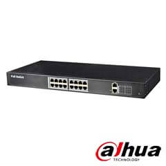 Switch PoE cu Management 16 Porturi PoE+ 250W Dahua PFS4018-16P