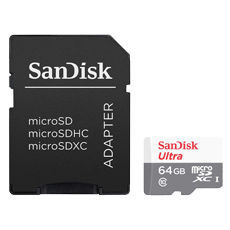 Card memorie 64GB, Clasa 10, Seria Ultra - SanDisk SDSQUNR-064G-GN3MA