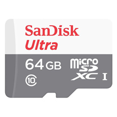 Card memorie 64GB, Clasa 10, Seria Ultra - SanDisk SDSQUNR-064G-GN3MN