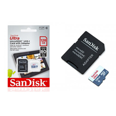 Card memorie 128GB, Clasa 10, Seria Ultra, include adaptor - SanDisk SDSQUNR-128G-GN6TA