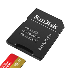 Card memorie microSDXC 64GB, seria Extreme®, C10 U3 V30 A2 - SanDisk SDSQXAH-064G-GN6MA