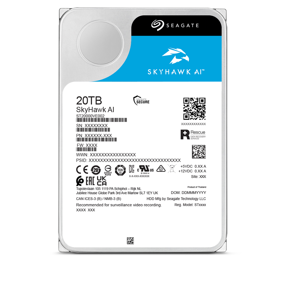 HDD Supraveghere 20TB SkyHawk AI SATA 7200RPM - Seagate ST20000VE002