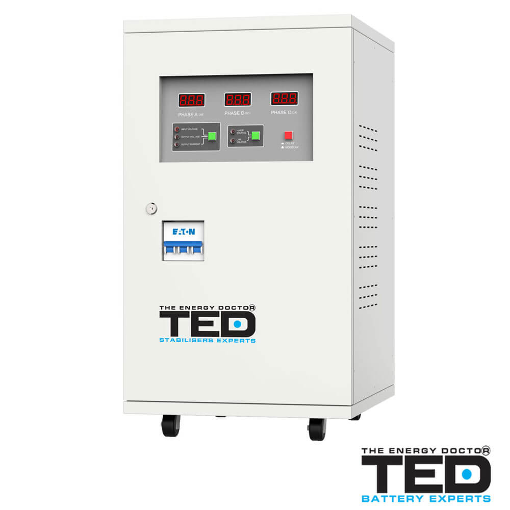 Stabilizator de tensiune 30000VA 21000W trifazat - TED Electric TED30kVASBW