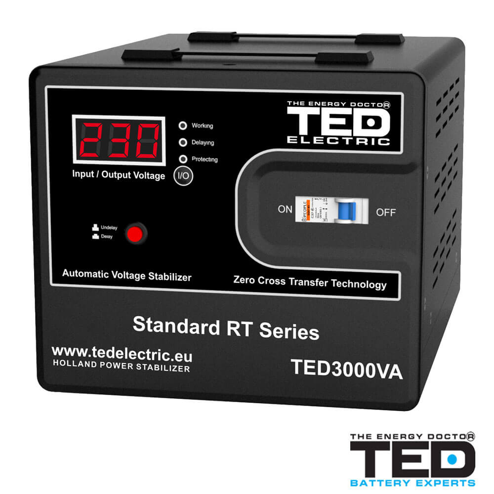 Stabilizator de tensiune 3000VA, 1800W - TED Electric TED3000