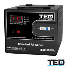 Stabilizator de tensiune 3000VA, 1800W - TED Electric TED3000