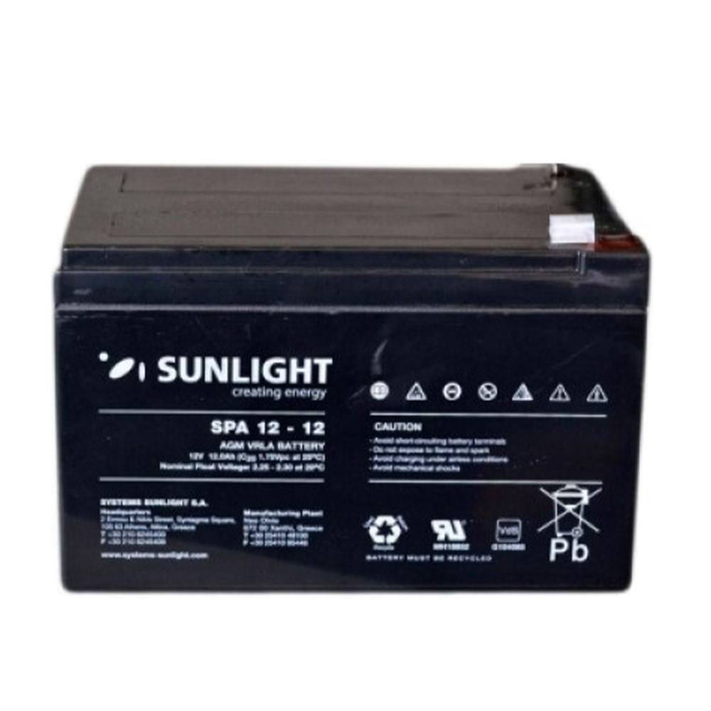 Acumulator AGM VRLA 12V 12Ah - Sunlight SPA12V12Ah