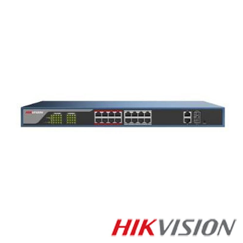 Switch POE 16 porturi - HikVision DS-3E1318P-E