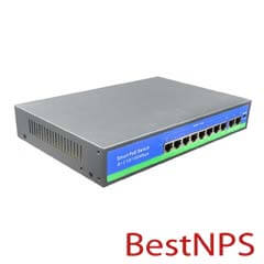 Switch POE 8 porturi + 2 Up Link - BestNPS NPS0820FBL