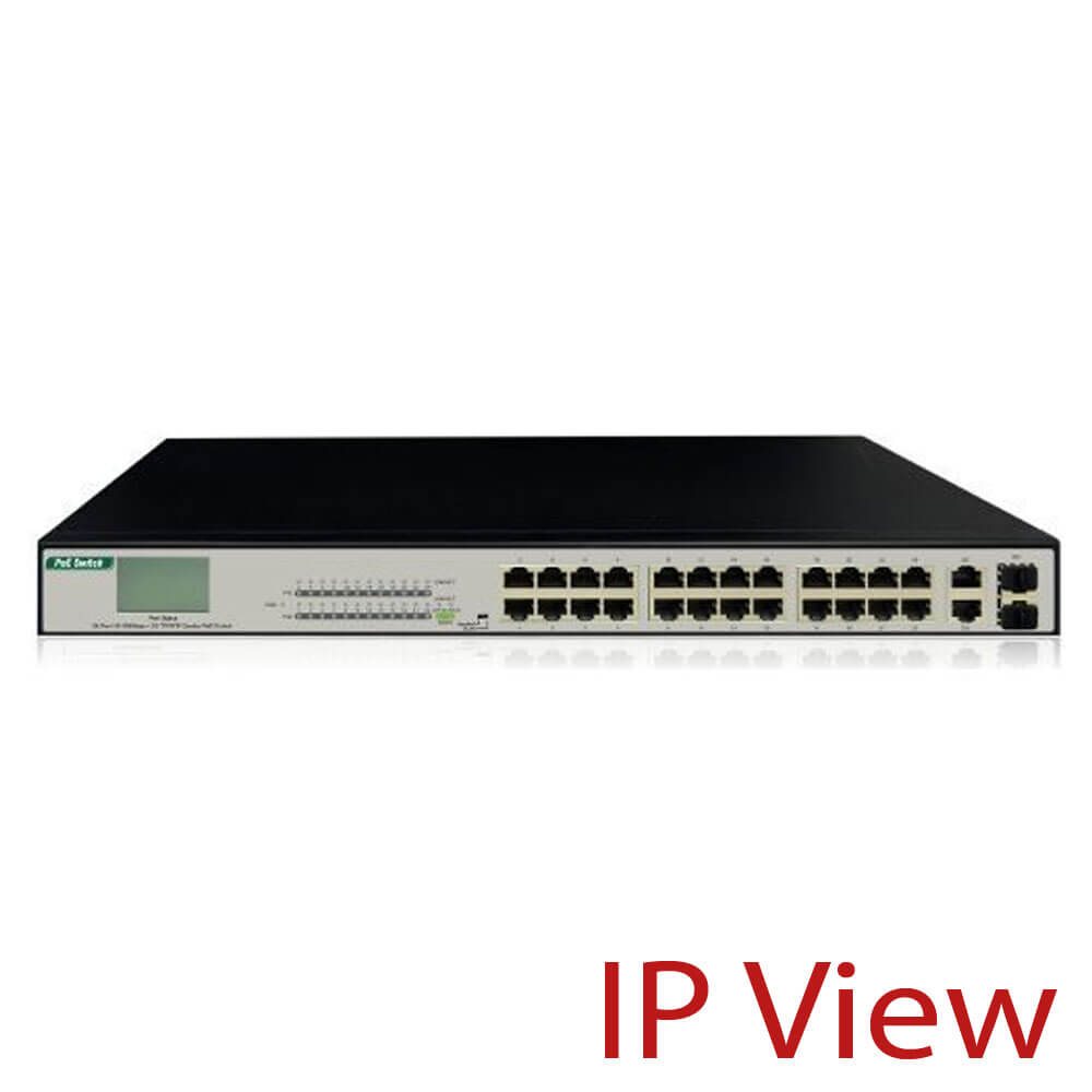 Switch PoE 24 porturi 10/100Mbps + 2G Combo TP/SFP - IP View IW3028FSNL
