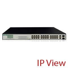 Switch PoE 24 porturi 10/100Mbps + 2G Combo TP/SFP - IP View IW3028FSNL