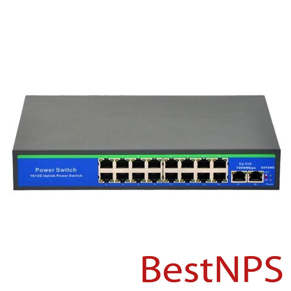 Switch PoE 16 porturi + 2 Gigabit - BestNPS NPS1620GBL