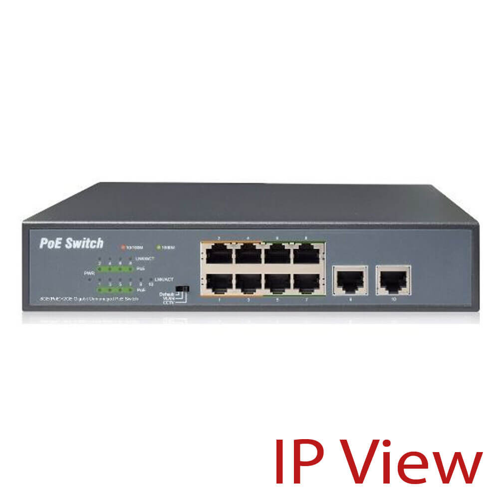 Switch PoE IP View, porturi 8+2 Gigabit - IP View IW3010GSN