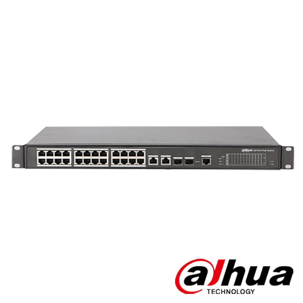 Switch PoE cu management 24 porturi - Dahua PFS4226-24ET-240