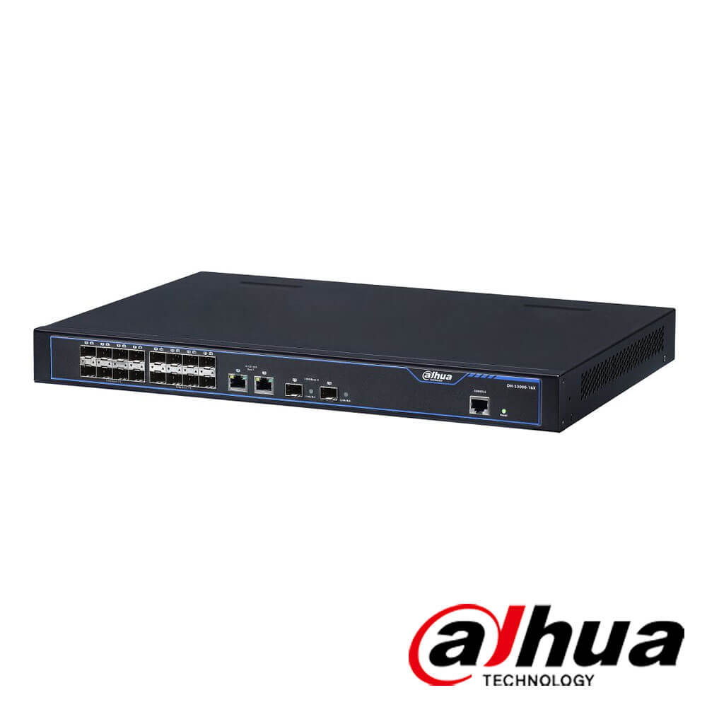 Switch fibra 16 porturi, 2 porturi combo - Dahua S3000-16X