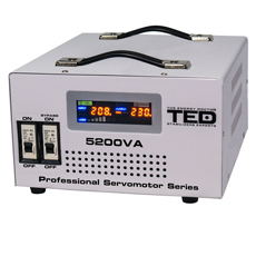 Stabilizator tensiune servomotor monofazat, display digital, 5200VA / 3000W - TED Electric 5200SVC