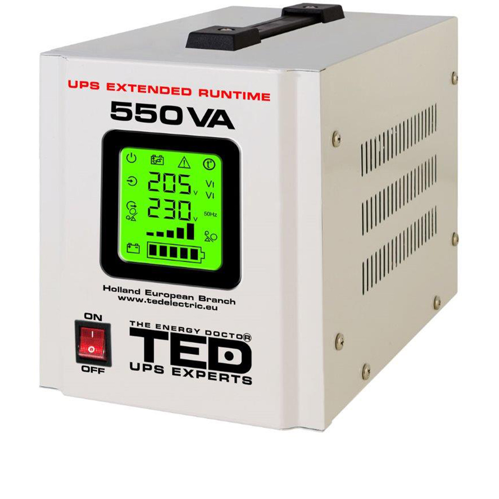 UPS centrala termica 550VA, 300W, Display LED - TED Electric 550VA-LED