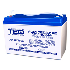 Acumulator gel, 12V 102Ah - TED Electric AGMTED12102