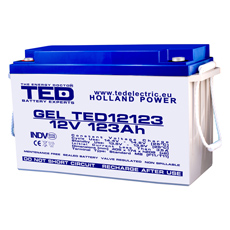 Acumulator gel 12V 123Ah, Terminal M8 - TED Electric AGMTED12123