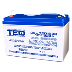 Acumulator gel 12V 93Ah, Terminal M8 - TED Electric AGMTED1293