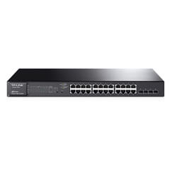 Switch 24 porturi Gigabit, 4 porturi comboRJ45/SFP, POE+, 180W - TP-LINK T1600G-28PS