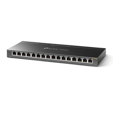 Switch Gigabit, 16 Porturi Gigabit, Negru, 23.8Mpps - TP-LINK TL-SG116E