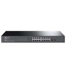 Switch 16 porturi Gigabit + 2 SFP, fanless, rackabil - TP-LINK TL-SG2218