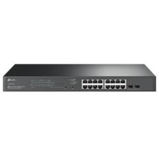 Switch PoE 16 porturi Gigabit + 2 SFP, 150W, Fanless, Rackmount - TP-LINK TL-SG2218P