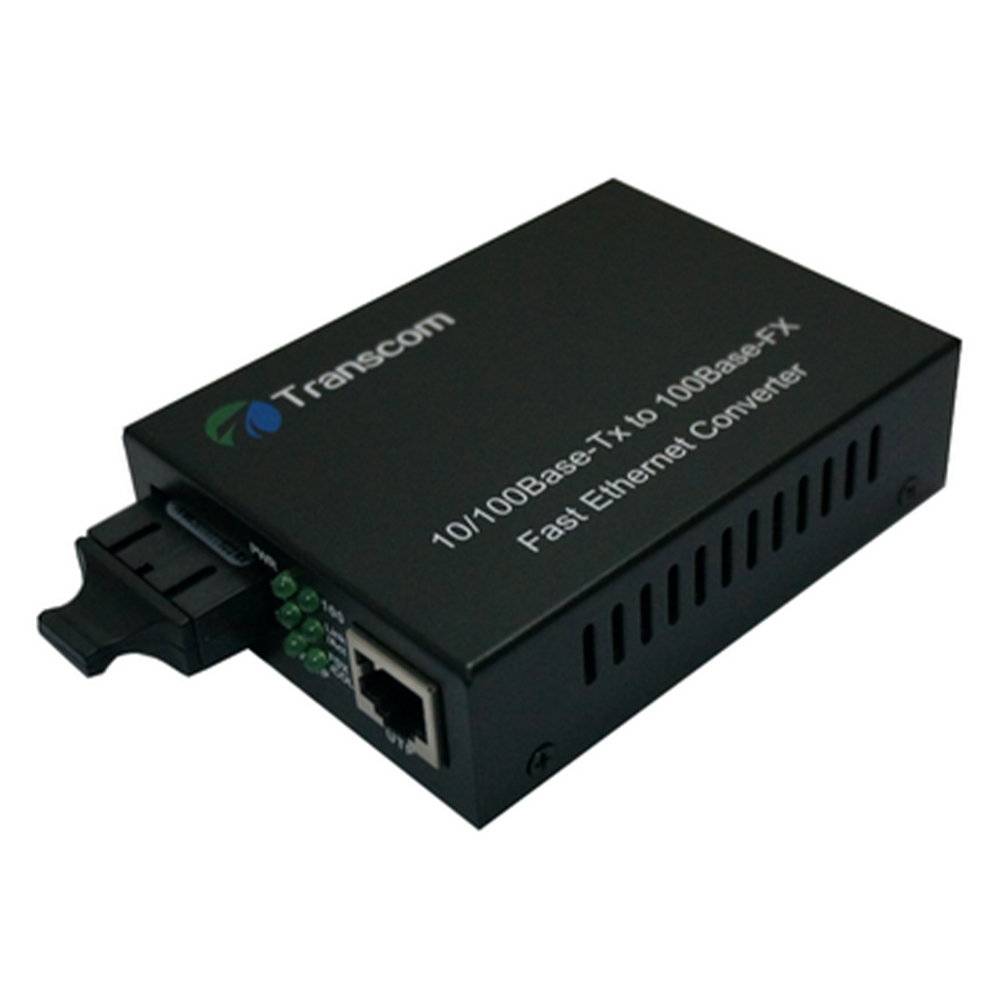 Mediaconvertor 10/100M 1310nm MM 2Km / SM 10km conector SC - Transcom TS-100-S(M)D-25(2)