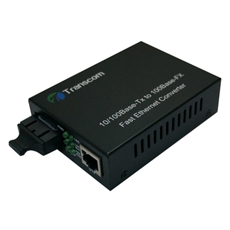 Mediaconvertor 10/100M 1310nm MM 2Km / SM 10km conector SC - Transcom TS-100-S(M)D-25(2)