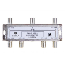 Splitter 6 iesiri 5-1000 MHz, atenuare 11.5dB, TRIAX seria GOLD - ACS 6 - Triax 343246