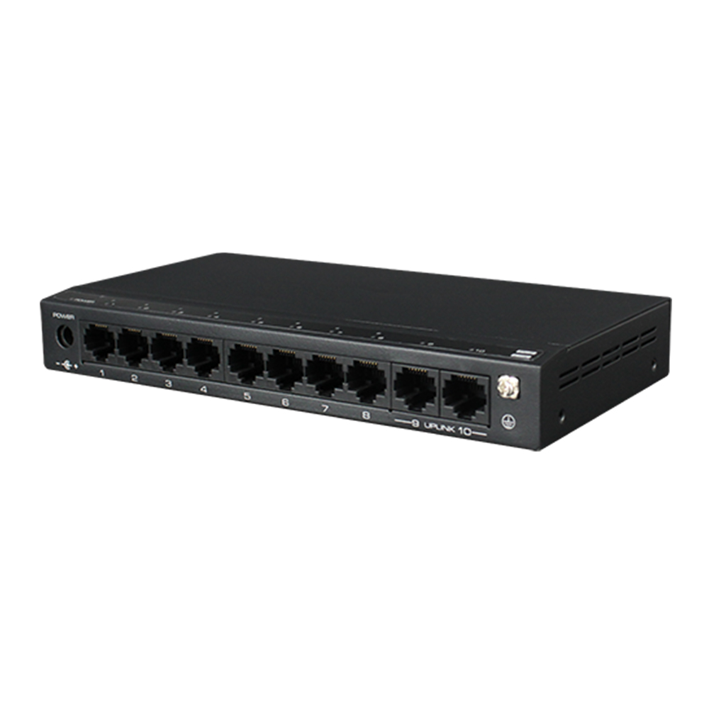 Switch 8 PoE + 2 Uplink 10/100Mbps, 120W, PoE 250m - UTEPO SF10P-FHM