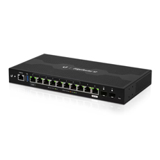 Router cu switch integrat EdgeRouter, 10x GbE(1xPoE 1xPoE out), 2xSFP - Ubiquiti ER-12