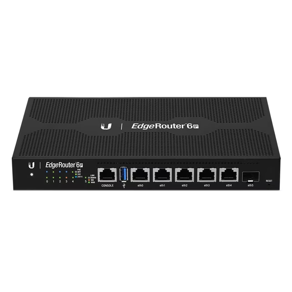 EdgeRouter 5x RJ45 GbE Poe, 1xSFP, 1xUSB3.0, Ethernet WAN - Ubiquiti ER-6P