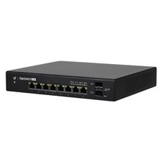 EdgeSwitch 8x RJ45 Gbit PoE+, 2xSFP, 150 W, Cu management - Ubiquiti ES-8-150W