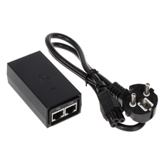 Adaptor PoE 24V 0,5A, Gigabit, Negru, protectie la descarcari electrice - Ubiquiti POE-24-12W-G
