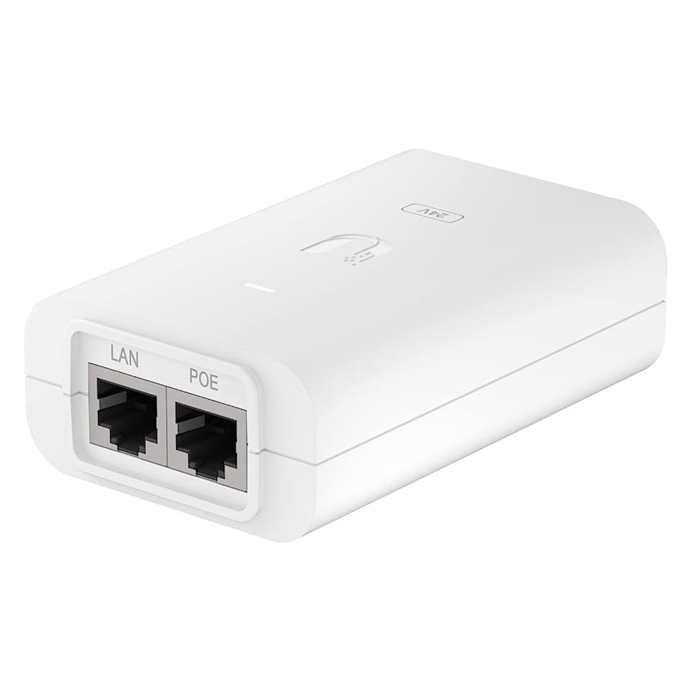 Adapter PoE 24V, 0.5A, 12W, gigabit, alb - Ubiquiti POE-24-12W-G-WH