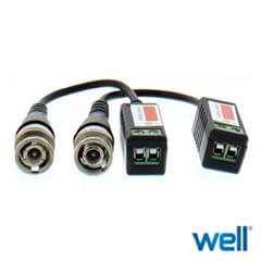 Video balun analogic cu surub pentru cablu UTP/FTP - Well BLN-N-S01-WL