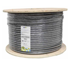 Cablu retea F/UTP cu sufa Cat5e, exterior, 8 fire, cupru 0.50mm, rola 500m - Well FTPMES5E-CU-500-WL