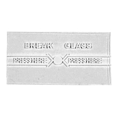 Sticlă de schimb pentru buton ieșire de urgență (set 10 bucăți) - Yli CPK-860-G