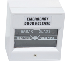 Buton aplicabil, din plastic, pentru ieșire de urgență, culoare albă, NC/NO - Yli CPK-860D