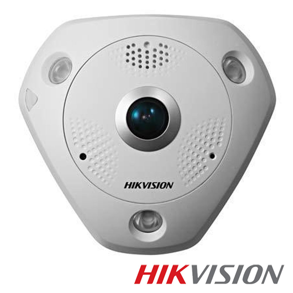 Camera IP Fisheye, Interior, 12 MP, IR 15m, Poe, Slot Card- HikVision DS-2CD63C2F-I