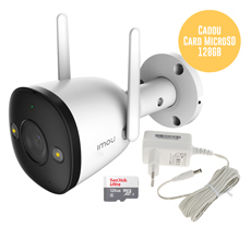 Camera IP 2MP, LED sau IR 30m, Card 128GB inclus, Wi-Fi, Microfon -  Imou IPC-F26FP-128GB