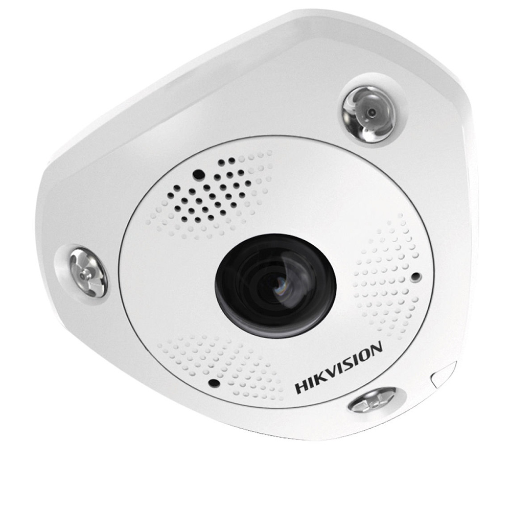 Camera IP 12MP Fisheye, Exterior, IR 15m, PoE, Card - HikVision DS-2CD63C5G0-IVS