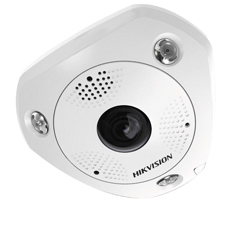 Camera IP 12MP Fisheye, Exterior, IR 15m, PoE, Card - HikVision DS-2CD63C5G0-IVS